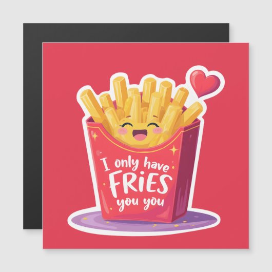 Cute Valentine French Fries Pun (Voorkant / Achterkant)