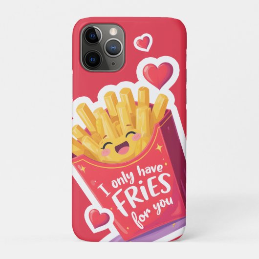 Cute Valentine French Fries Pun Case-Mate iPhone Case (Achterkant)