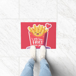 Cute Valentine French Fries Pun Deurmat