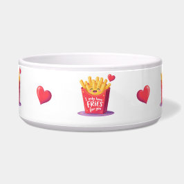 Cute Valentine French Fries Pun Voerbakje