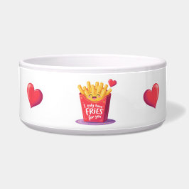 Cute Valentine French Fries Pun Voerbakje