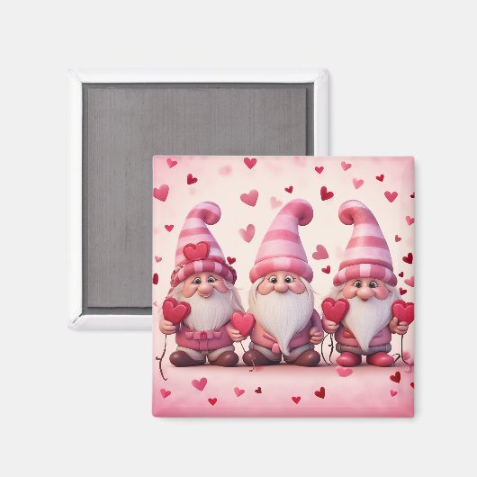 Cute Valentine Gnome Magnet (Recto/Verso)