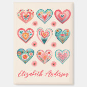 Cute Valentine Heart Pattern Magneet (Voorkant)