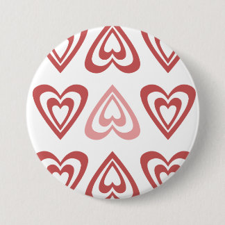 Cute Valentine Hearts – Love & Romance Design Ronde Button 7,6 Cm