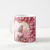 Cute Valentine Teddy Bear Mug Valentine's Day Mug (Devant gauche)