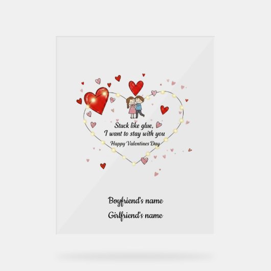 Cute Valentine's day couple hearts custom (Recto)