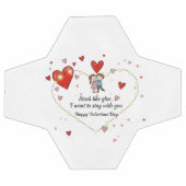 Cute Valentine's day couple hearts custom Voetbal (Enkel)