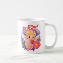 Cute Valentine's Day Cupid with "Be Mine" Koffiemok