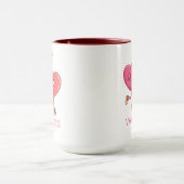 Cute Valentine's Hearts Couple Coffee Mug (Centre)