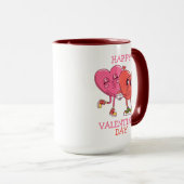 Cute Valentine's Hearts Couple Coffee Mug (Devant droit)