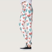 Cute Valentines Jour Coeur Leggings (Gauche)