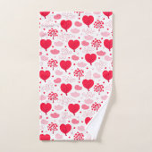 Cute Valentines l'arbre forme le coeur motif (Serviette à main)