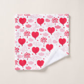 Cute Valentines l'arbre forme le coeur motif (Gant de toilette)