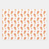 Cute Valentine's Wrapping Paper | Teddy Bear  (Voorkant 3)