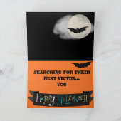 Cute "Vampire Bassets" op Funny Halloween Card Kaart (Binnen)
