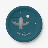 Cute Vampire Bat Halloween Papieren Bordje (Voorkant)