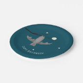 Cute Vampire Bat Halloween Papieren Bordje (Gekanteld)