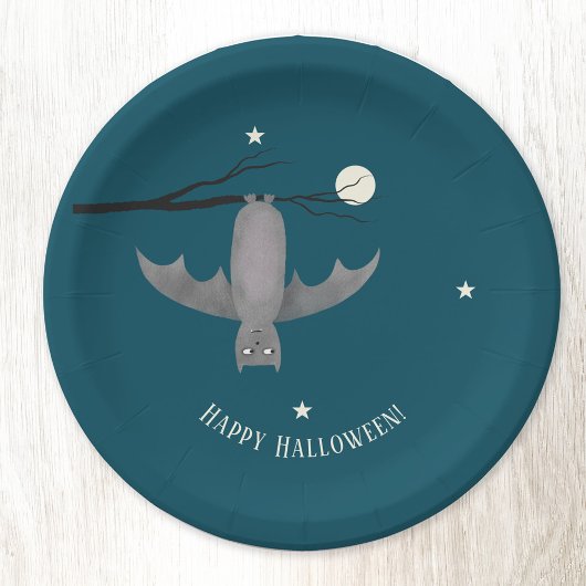 Cute Vampire Bat Halloween Papieren Bordje