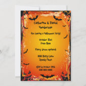 Cute Vampire Bat Halloween Party Kaart (Achterkant)