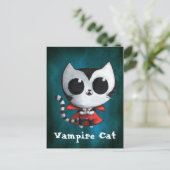 Cute Vampire Cat Briefkaart (Staand voorkant)