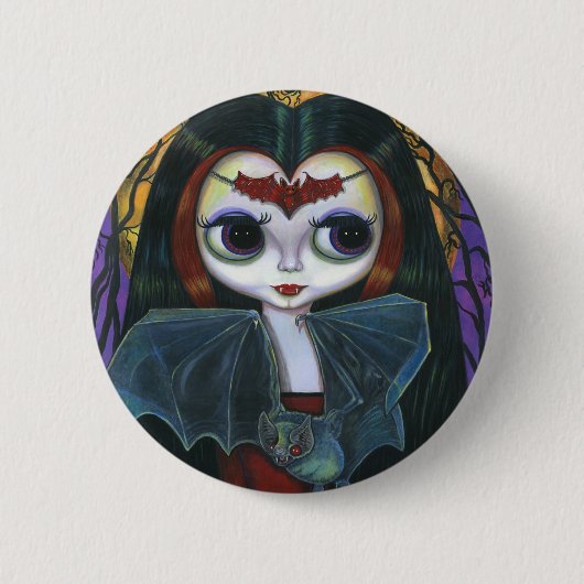 Cute Vampire Doll Button (Voorkant)