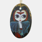 Cute Vampire Doll met Bat Ornament (Links)