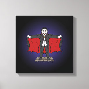 Cute Vampire/Dracula Canvas Afdruk