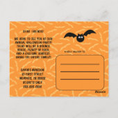 Cute Vampire Dracula Invitation du parti Halloween (Dos)