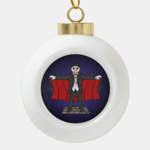 Cute Vampire/Dracula Keramische Bal Ornament