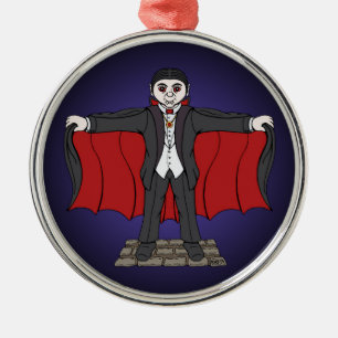 Cute Vampire/Dracula Metalen Ornament