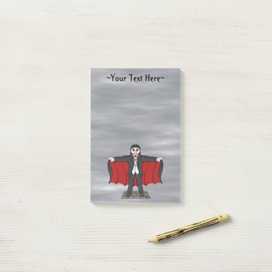 Cute Vampire/Dracula Post-it® Notes (Op bureau)
