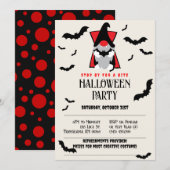 Cute Vampire Gnome Halloween Invitation (Devant / Derrière)