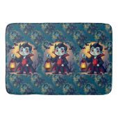 Cute Vampire with Lantern Kawaii Halloween Badmat (Voorkant)