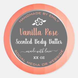 Cute Vanilla Rose Pink Produit Packaging Étiquette