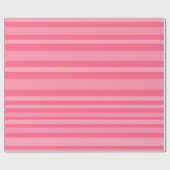 Cute Variable Stripe Pattern in Snoep Roze Cadeaupapier (Vlak)