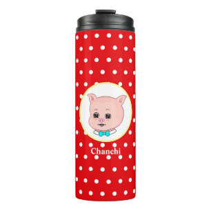 Cute Varken Cartoon Thermosbeker