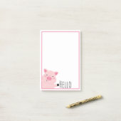 Cute Varken Post-it® Notes (Op bureau)