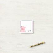 Cute Varken Post-it® Notes (Op bureau)