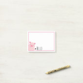 Cute Varken Post-it® Notes (Op bureau)