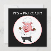 Cute varkensroast party kaart (Voorkant)
