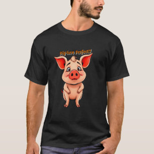 Cute Varkentje Perfecte Cartoon Varken Design voor T-shirt