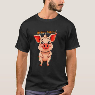 Cute Varkentje Perfecte Cartoon Varken Design voor T-shirt