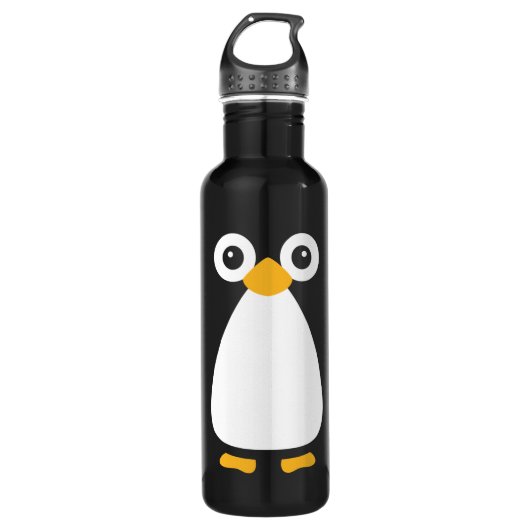 Cute Vector Penguin 24oz Waterfles (Voorkant)