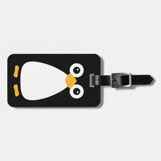 Cute Vector Penguin Bagagelabel (Voorkant horizontaal)