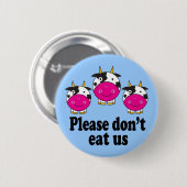 Cute Vegan Cows Button (Voorkant /achterkant)