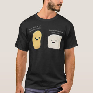 Cute Vegan Pun Tofu en Beans houden van Food T-Shi T-shirt