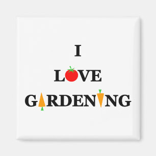 Cute Vegetable Gardener Saying Cartoon Veggies Magneet