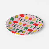 Cute Vegetables Paper Plates Papieren Bordje (Gekanteld)