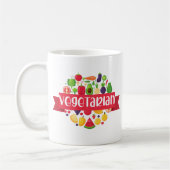 Cute Vegetarian Végétarien Drôle Citation Café Mug (Gauche)