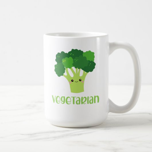 Cute Vegetarian Végétarien Drôle Citation Café Mug (Droite)